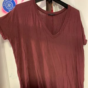 Long maroon tshirt